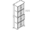 72.4 Hoher Lagerschrank Hoher Lagerschrank mit 8 Türen und 4 Regalen, Bücherregal für Wohnzimmer, Büro