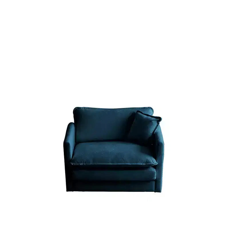 Homy Casa Übergroßer tiefer Sessel mit Zierkissen, Blau