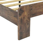 Plattform-Bettrahmen in Full/Queen/King-Size mit LED-Kopfteil und 2 USB-Anschlüssen, Holz-Plattformbett mit Stauraum