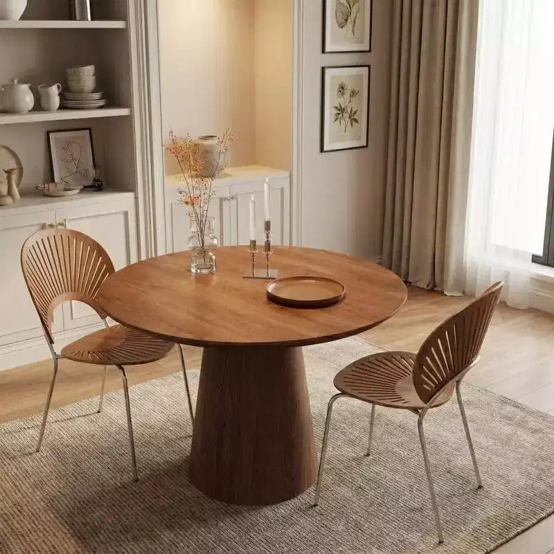 43 runder Esstisch, moderner Holzküchentisch, platzsparendes Design, einfache Montage, für kleine Räume, Apartments