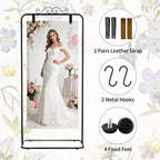 Verstellbarer Willkommensschild-Ständer – Robuster Metallschildhalter für Hochzeit, Geburtstag, Party, Gästebuch, inklusive 2 Paar Lederriemen