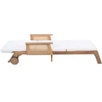 Christopher Knight Home Sakura Modernes 3-teiliges Akazien-Sonnenliegen- und Lamellentisch-Set mit Korbsitz
