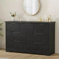 COZONY 46.8'' Wide 7 Drawer Dresser, Natural Oak Wooden Storage Chest with Embedded Handles