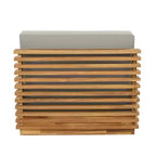 Christopher Knight Home Nolan Patio Modernes Akazienholz 3-teiliges Terrassen-Gesprächs-Set mit überdimensionierten Clubsesseln und Beistelltisch