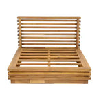 Christopher Knight Home Nolan Patio Modernes Akazienholz 3-teiliges Terrassen-Gesprächs-Set mit überdimensionierten Clubsesseln und Beistelltisch