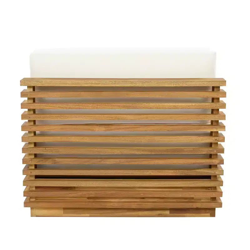 Christopher Knight Home Nolan Patio Modernes Akazienholz 3-teiliges Terrassen-Gesprächs-Set mit überdimensionierten Clubsesseln und Beistelltisch