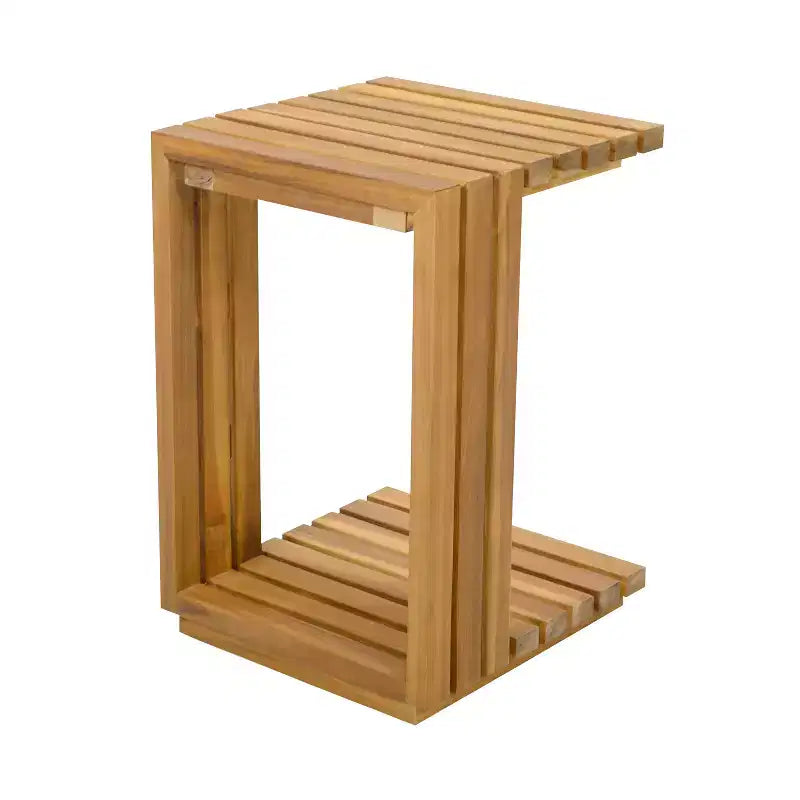 Christopher Knight Home Nolan Patio Modernes Akazienholz 3-teiliges Terrassen-Gesprächs-Set mit überdimensionierten Clubsesseln und Beistelltisch