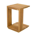 Christopher Knight Home Nolan Patio Modernes Akazienholz 3-teiliges Terrassen-Gesprächs-Set mit überdimensionierten Clubsesseln und Beistelltisch