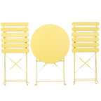 3-teiliges Terrassen-Bistro-Balkon-Metallstuhl-Tisch-Set