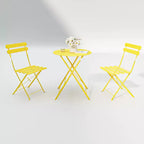 3-teiliges Terrassen-Bistro-Balkon-Metallstuhl-Tisch-Set