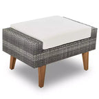 GDFStudio Arthur Patio Modernes PE-Rattan 6-teiliges Gesprächsset mit Tisch und Kissen