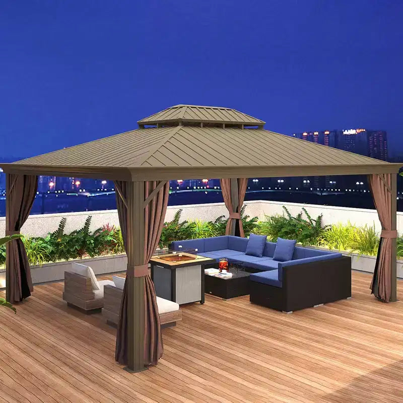 6-teiliges Loungeset mit Kissen, wetterfestem Polyrattan, 75 cm Sofasegment, Couchtisch mit Glasplatte für den Außenbereich