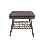 Christopher Knight Home Piotr 4-teiliges Outdoor-Sitzset aus Akazienholz und Metall mit Seilgeflecht