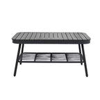 Christopher Knight Home Piotr 4-teiliges Outdoor-Sitzset aus Akazienholz und Metall mit Seilgeflecht