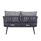 Christopher Knight Home Piotr 4-teiliges Outdoor-Sitzset aus Akazienholz und Metall mit Seilgeflecht