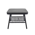 Christopher Knight Home Piotr 4-teiliges Outdoor-Sitzset aus Akazienholz und Metall mit Seilgeflecht