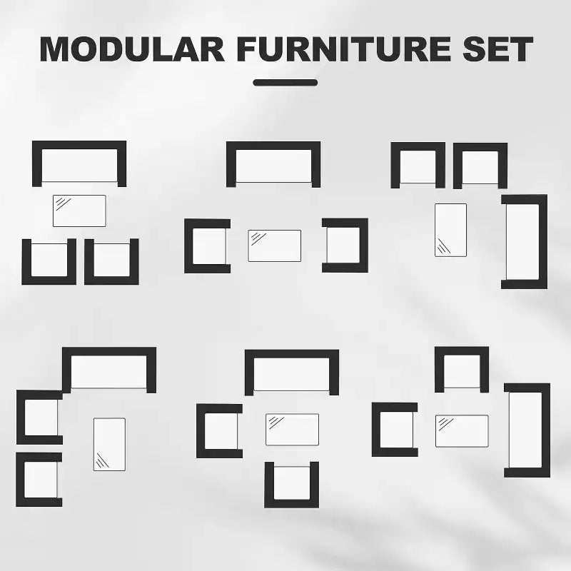4-teiliges Terrassenmöbel-Set für den Außenbereich, Rattan-Sitzgruppe, Bistro-Gartenmöbel-Set mit 2 Stühlen, weichen Kissen, Zweisitzer-Sofa und 1 Couchtisch aus Glas