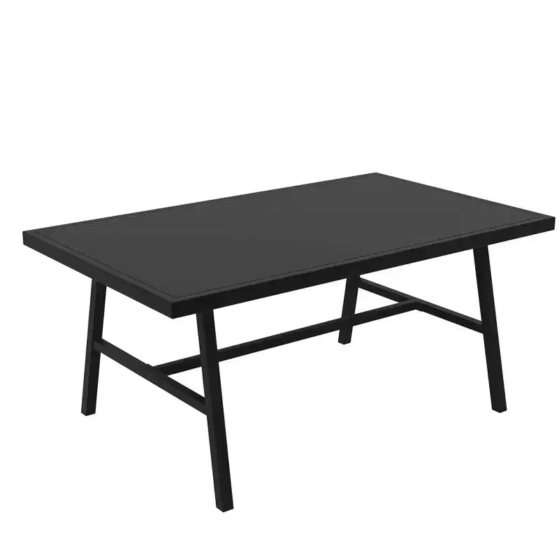 ALAULM 5-Sitzer Terrassen-Gesprächsgarnitur, Outdoor Schaukelsofa-Set mit dicken Kissen und Kaffeetisch, Bistro-Möbelset