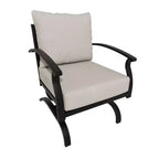 ALAULM 5-Sitzer Terrassen-Gesprächsgarnitur, Outdoor Schaukelsofa-Set mit dicken Kissen und Kaffeetisch, Bistro-Möbelset