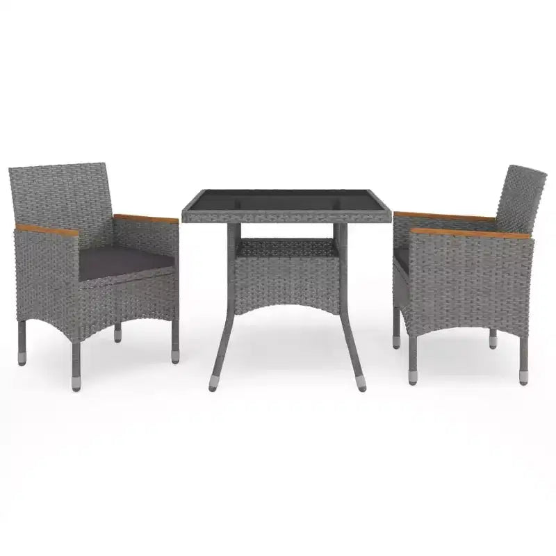 vidaXL Dining Set Gray and Brown