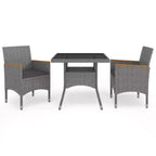 vidaXL Dining Set Gray and Brown