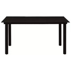 vidaXL Essgruppe Schwarz Polyrattan, pulverbeschichteter Stahl, Glas