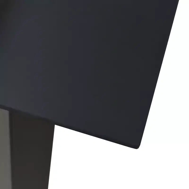 vidaXL Essgruppe Schwarz Polyrattan, pulverbeschichteter Stahl, Glas