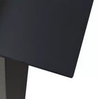 vidaXL Essgruppe Schwarz Polyrattan, pulverbeschichteter Stahl, Glas