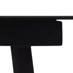 vidaXL Essgarnitur Eiche und schwarzes Polyrattan, pulverbeschichteter Stahl, Glas