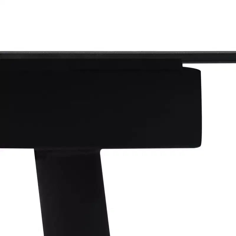 vidaXL Essgarnitur Eiche und schwarzes Polyrattan, pulverbeschichteter Stahl, Glas