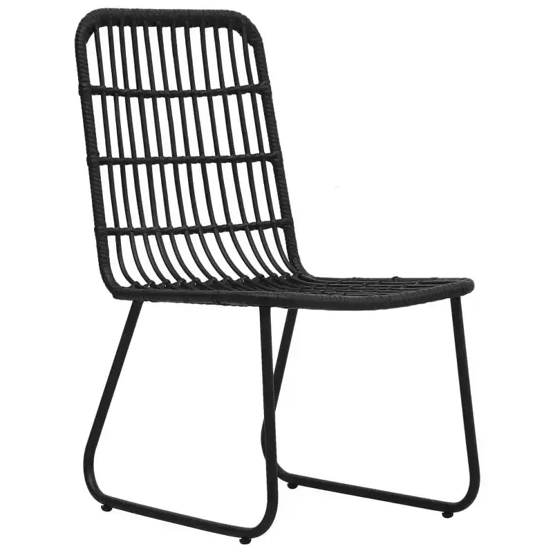 vidaXL Essgruppe Schwarz Polyrattan Groß Stapelbar Outdoor-Essgruppe