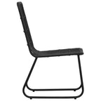 vidaXL Essgruppe Schwarz Polyrattan Groß Stapelbar Outdoor-Essgruppe