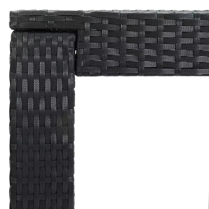 vidaXL Garten-Bar-Set Schwarz PE-Rattan, pulverbeschichteter Stahl, Polyester