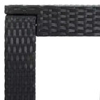 vidaXL Garten-Bar-Set Schwarz PE-Rattan, pulverbeschichteter Stahl, Polyester