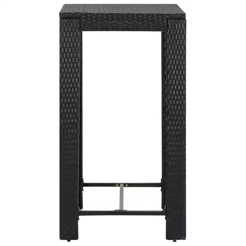 vidaXL Garten-Bar-Set Schwarz PE-Rattan, pulverbeschichteter Stahl, Polyester