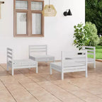 vidaXL Garten Lounge-Set Massives Kiefernholz 4-teilig Sitzplätze 4