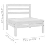 vidaXL Garten Lounge-Set Massives Kiefernholz 4-teilig Sitzplätze 4
