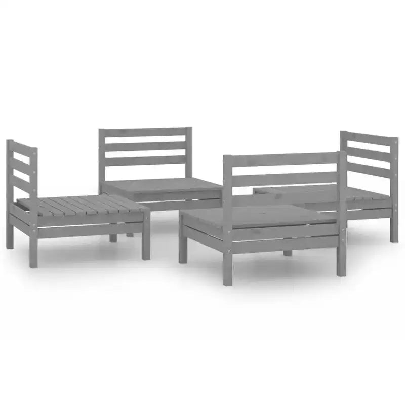 vidaXL Garden Lounge Set Solid Pinewood 4-piece set Seats 4