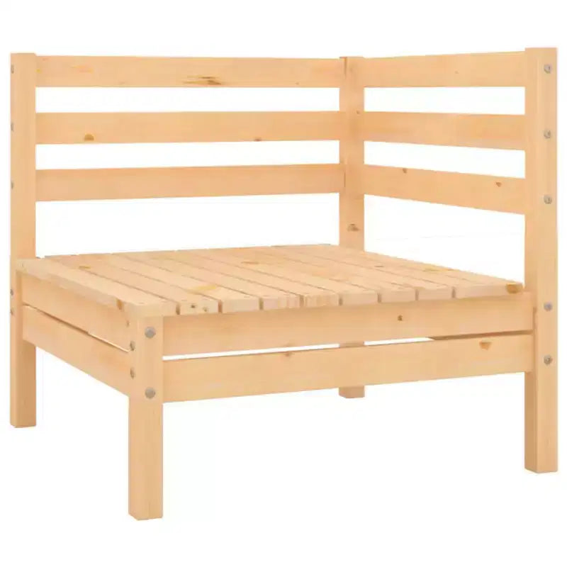 vidaXL Garten-Lounge-Set Natur Pinie Massives Kiefernholz Fünfteilig Modulär