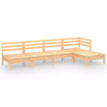 vidaXL Garden Lounge Set Natural Pine Solid Pine Wood Five-Piece Modular
