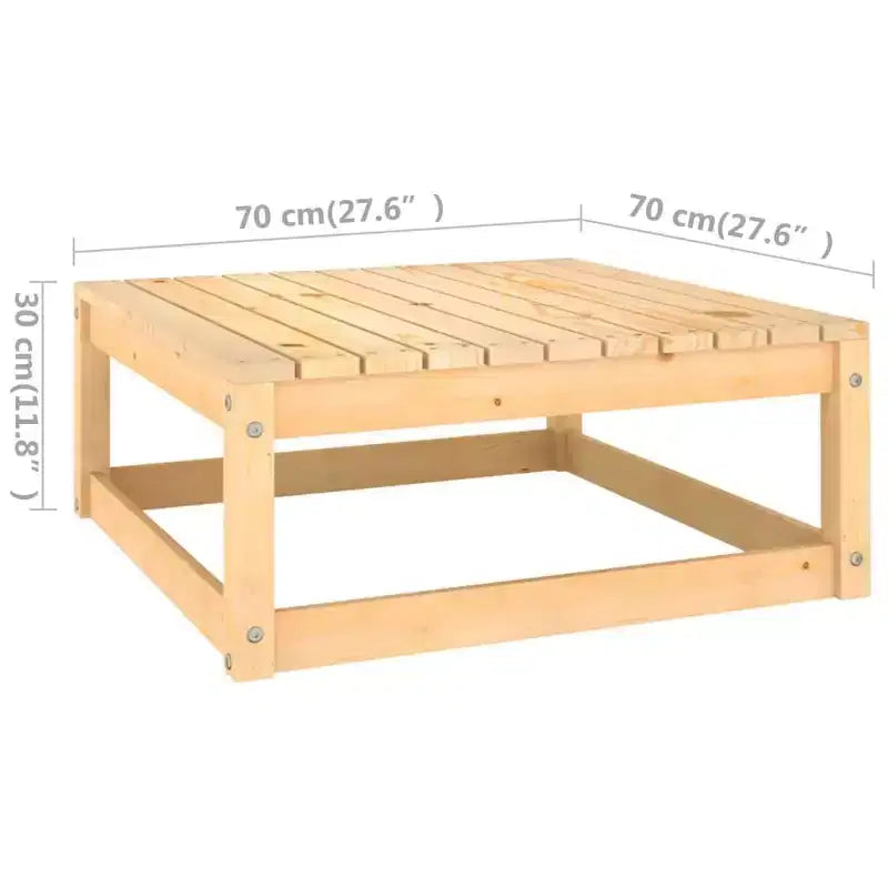 vidaXL Garten-Lounge-Set Naturkiefer Massivholz Kiefer Mittel Modulierbar