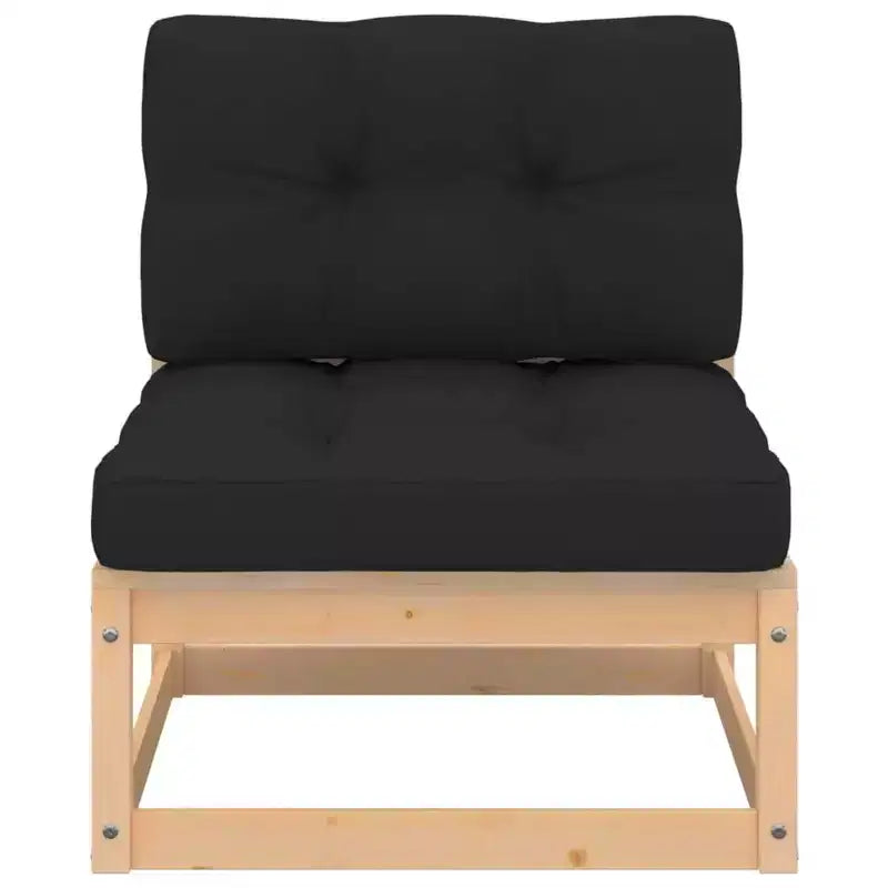 vidaXL Garten-Lounge-Set Naturkiefer Massivholz Kiefer Mittel Modulierbar
