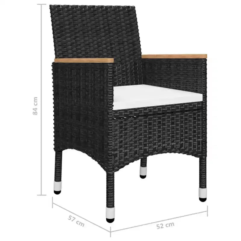 vidaXL Essgruppe Akazie Massivholz 5-teilig Ergonomisch