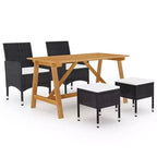 vidaXL Essgruppe Akazie Massivholz 5-teilig Ergonomisch