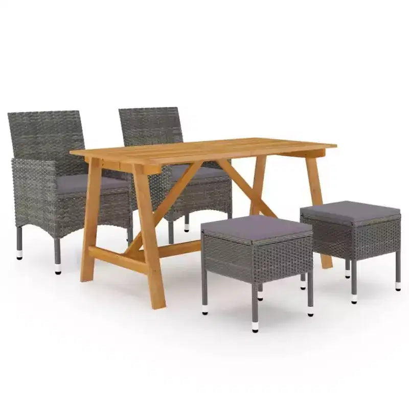 vidaXL Essgruppe Akazie Massivholz 5-teilig Ergonomisch