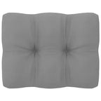 vidaXL Garten Lounge Set Grau, Kiefer Massivholz, Polyester Groß