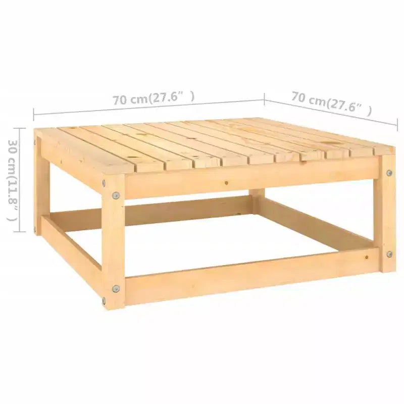 vidaXL Garten Lounge Set Grau Massives Kiefernholz 7-teilig Modular