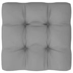 vidaXL Garten-Lounge-Set Grau Massives Kiefernholz, 100 % Polyester 9-teilig