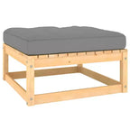vidaXL Gartenlounge-Set Kiefer massiv Grau