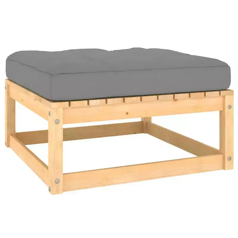 vidaXL Gartenlounge-Set Kiefer massiv Grau